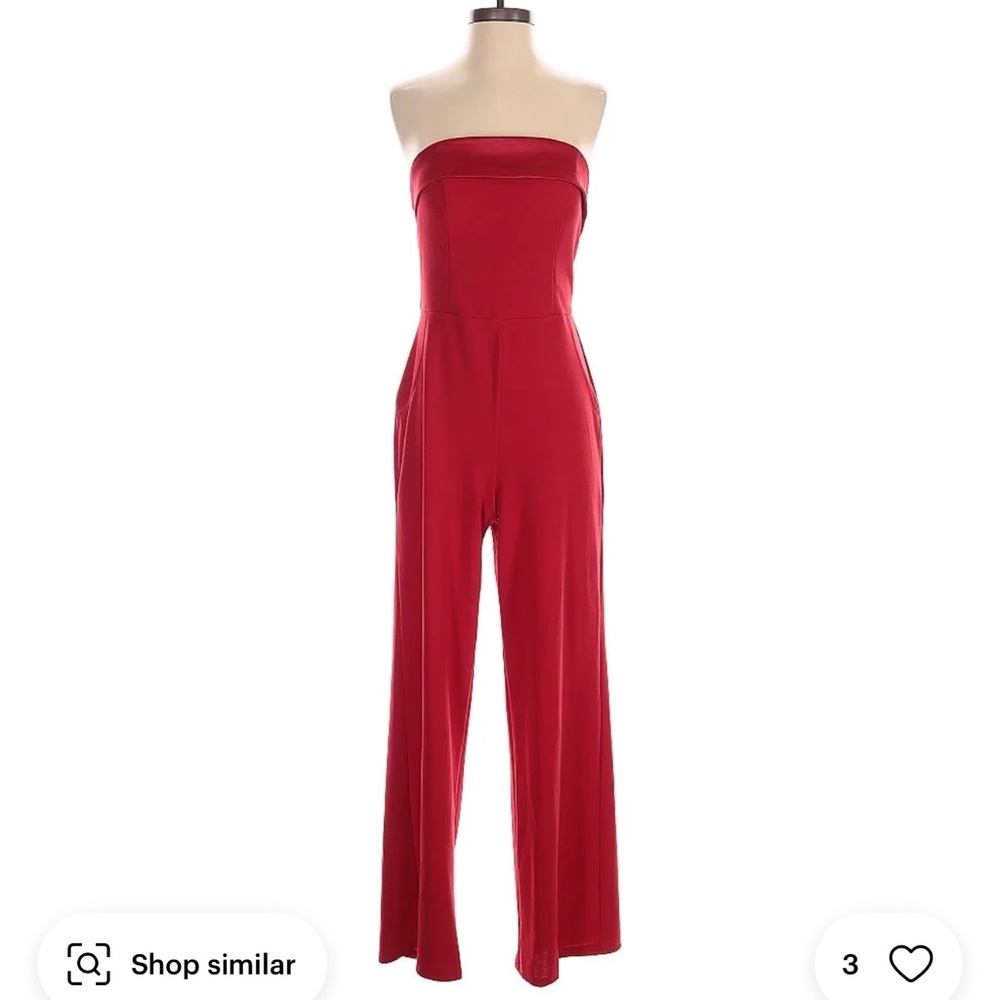 Strapless wide leg jumpsuit